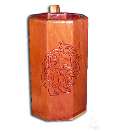 Celtic Cat Wooden Mug - Renaissance Faires